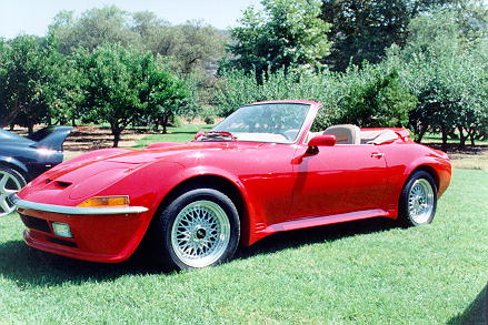 Red Opel GT Convertable